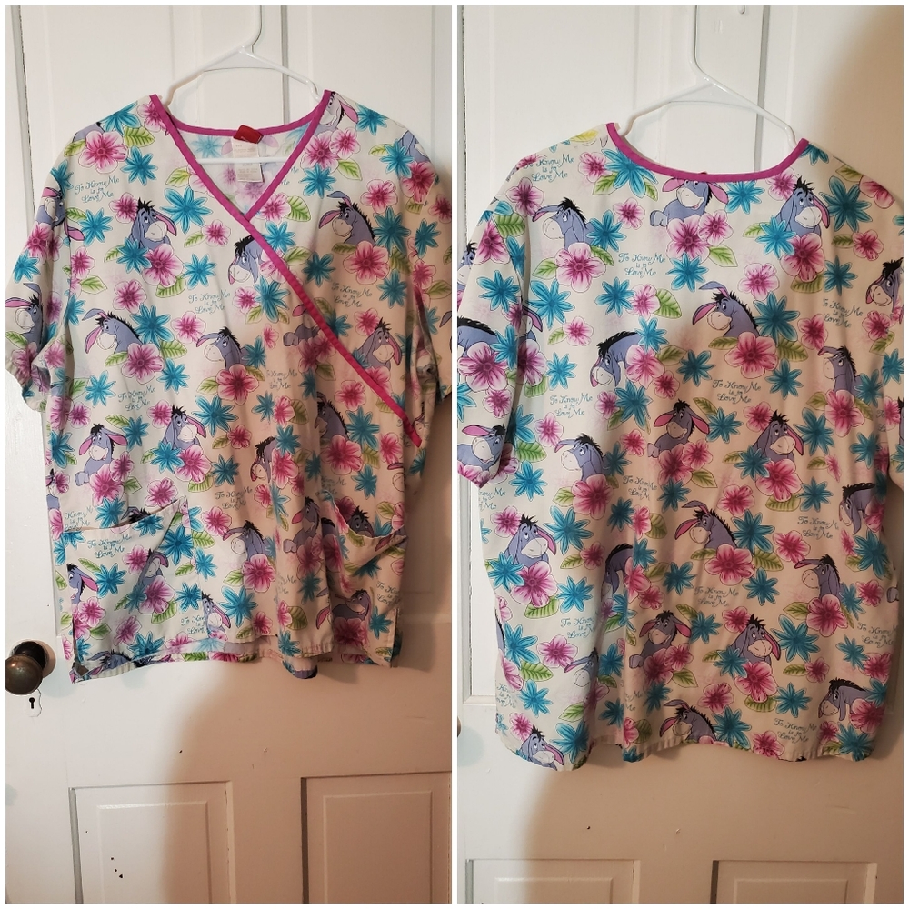 Eeyore theme scrub top